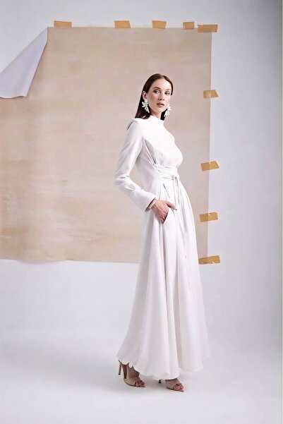 White Corner YKZ1043 KADIN ELBİSE TEK PARÇA