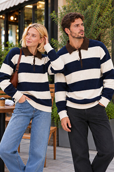 Çift Kazak Unisex Oversize Triko Kazak – Kadın & Erkek