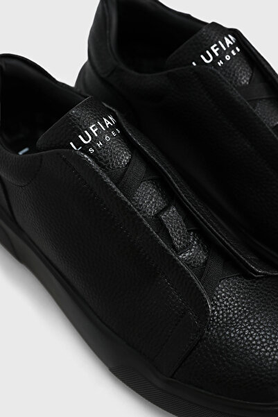 Lufian Dante Men's Leather Sneaker Shoes Black