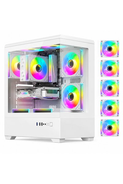 darkFlash C365 E-ATX/ATX/M-ATX Gaming PC Case, 5ARGB Fan Support, Up to 240mm...