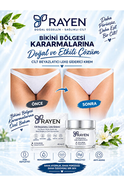 Rayen Cilt Beyazlatıcı ve Leke Karşıtı Krem - Yüz, boyun, koltuk altı, dirsek...