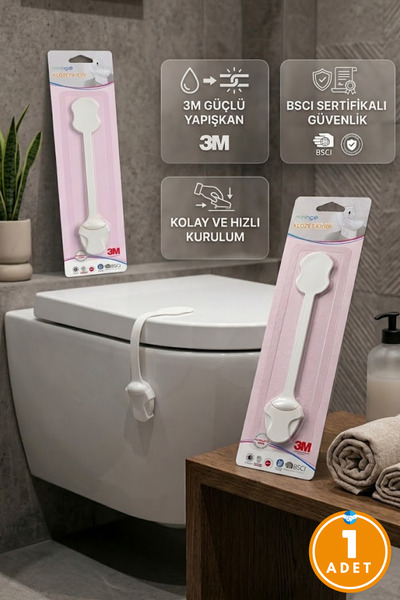 Miningaa 24 CM İz Bırakmaz Bantlı Kolay Montaj Esnek Ayarlanabilir Klozet Kil...