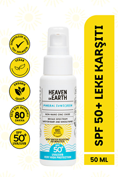 Heaven on Earth Mineral Güneş Kremi %100 Doğal Ve Organik Içerikli Korumalı S...
