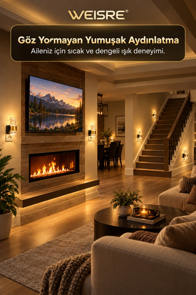 Weisre Priz Tipi Gece Lambası Işık Sensörlü 0-100 LM Ayarlanabilir Sıcak Işık Dekoratif Aydınlatma