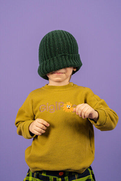 GigiPop Nakış İşlemeli Bebek / Çocuk Sweatshirt %100 Pamuk
