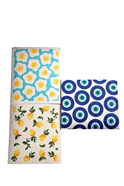 Genel Markalar Ultra Emici Uzun Ömürlü İsveç Bezi (Swedish Dishcloth) 3'lü Pa...