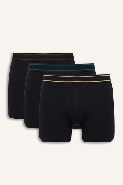 DeFacto Regular Fit Beli Lastikli 3'lü Boxer I1507AX26AU