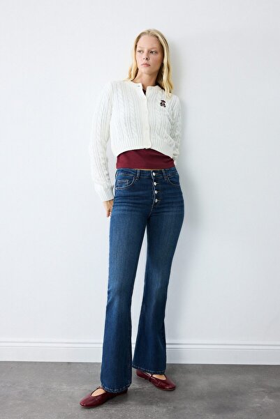 DeFacto Mıa Buttoned Flare Fit Regular Waist Jeans I4311Ax26Wn