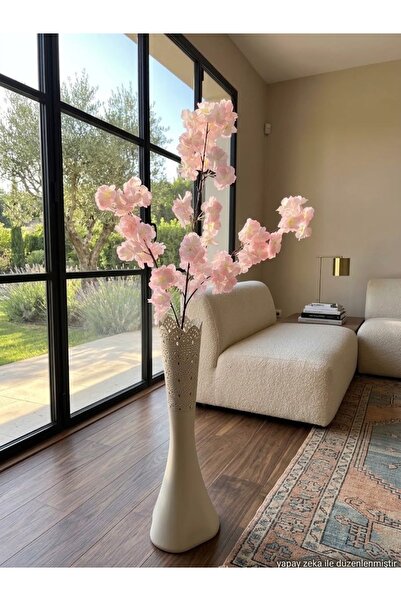BİRLİK MGM Bahar Dalı Açık Pembe 3 Dallı Uzun 90 cm