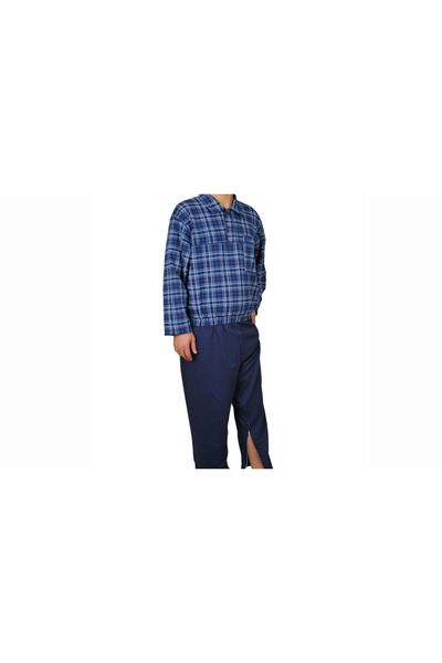 CARETEX EH–400 Erkek Hasta Bakım Tulumu (Polo Yaka – Bacak Fermuar)