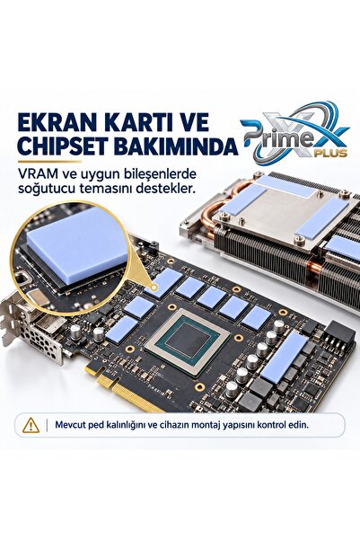 PrimeX Plus Px-pad10 10x5 Cm 1mm 11gr Yüksek Iletken Termal Pad, Mavi Thermal Pad (m2 Ssd, Chipset, Cep T