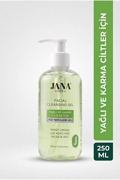 JANA NATURAL Yağlı ve Karma Ciltler İçin Yüz Temizleme Jeli