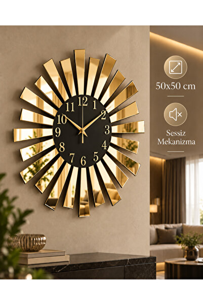 AA Shop Siyah Gold Aynalı Pleksi Piyano Model Sayılı Ev Yılbaşı Hediyelik Duv...