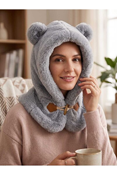 Aware Time Kadın Tilki Uzun Peluş Bere