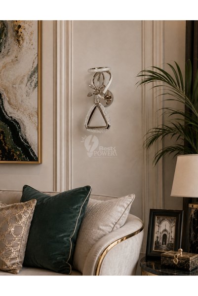 Moonlight Lighting مصباح حائط LED فراشة كريستال ذهبي فاخر 15 واط - إضاءة جدار...