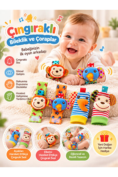 Sozzy Toys Çıngıraklı Çorap Ve Bileklik Seti - Szy118