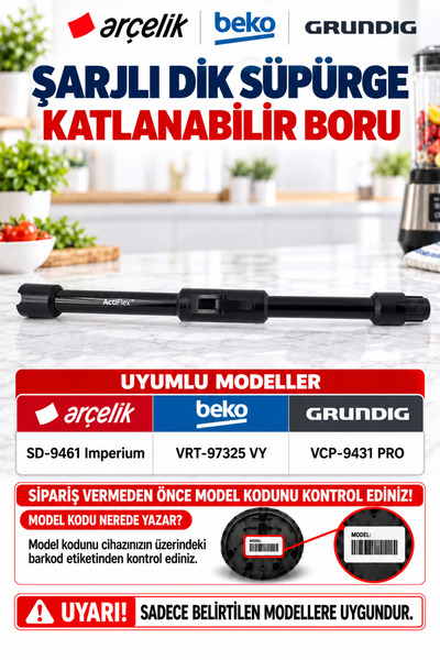 ÖZ BEYAZ EŞYA Grundig VCP-9431 PRO ŞARJLI DİK SÜPÜRGE KATLANABİLİR BORU