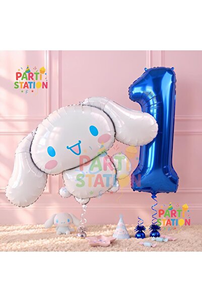 Parti Station Kuromi Concept Cinnamoroll Foil Balloon 100 cm and 1 Year Old N...