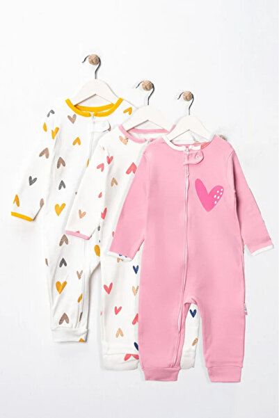Bamoola for Babies %100 Pamuk 9-12-18 Kalp Organik 3'lü Patiksiz Manşetli Tul...