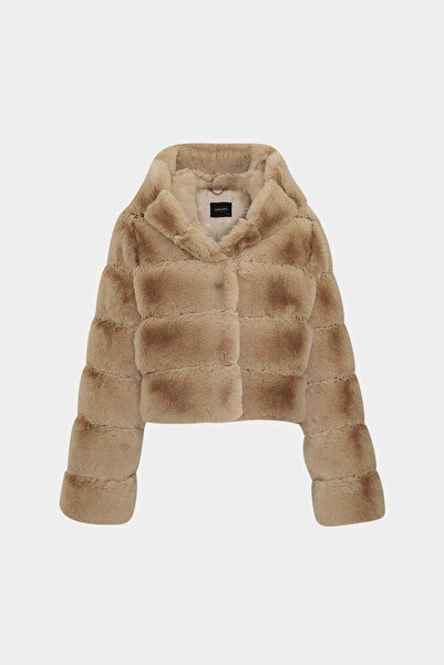Açelya Okcu Premium Hooded Women's Rex Faux Fur Jacket