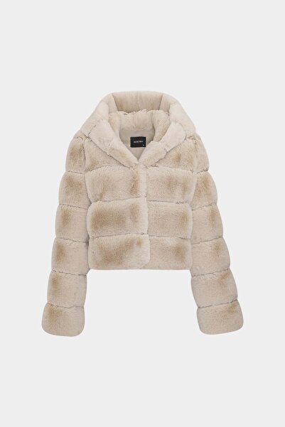 Açelya Okcu Premium Hooded Women's Rex Faux Fur Jacket