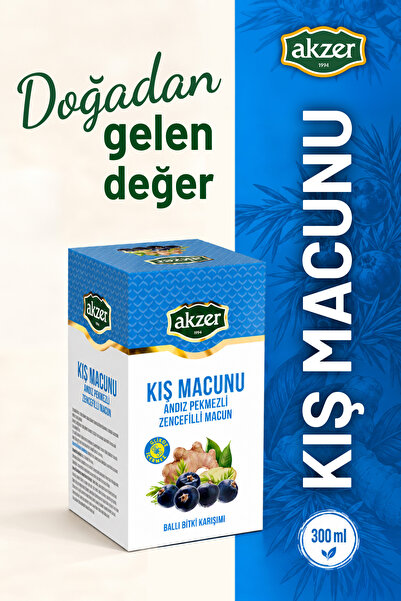 Akzer Kış Macunu Andız Pekmezli Zencefilli Ballı Karışım 300gr