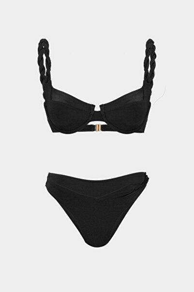 Açelya Okcu Premium Burgu Askı Detaylı FRIGG Fit Kadın Bikini Üstü