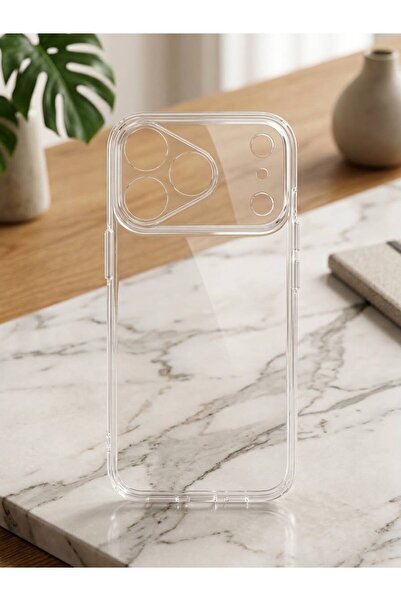 Iphone 17 PRO Uyumlu Şeffaf Kılıf Silikon ve Esnek