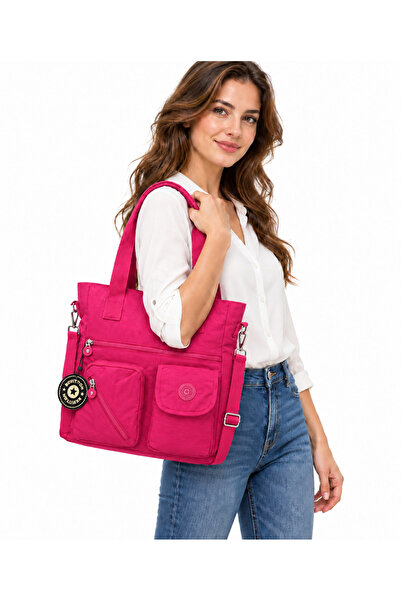 Bevitton Pink Color Clinker Waterproof Fabric Multi-Compartment Shoulder and ...