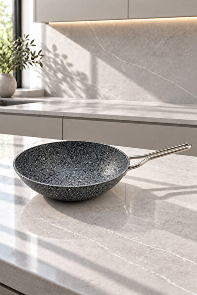 Zest Peakstone Wok Tava 28 cm Gri