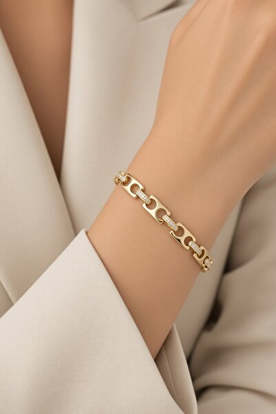 XUPING JEWELRY Style Pearl/Xuping Jewelry Square Button Zircon Stone Bracelet