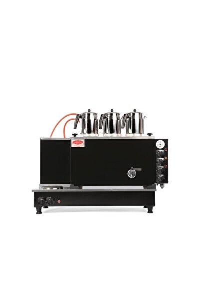 Tiryaki Set Kampanyası Doğalgazlı Siyah Boyalı 3 Demlikli Çay Ocağı Kazanı + ...