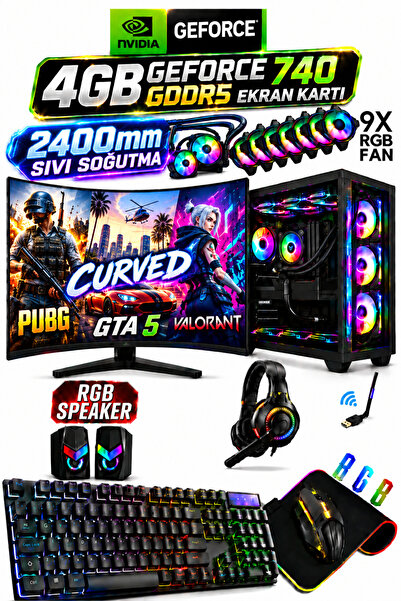 Dmc N83x Windows 11 Ryzen 5 5500,16GB,500GB HDD,256GB SSD,4GB GT740 GDDR5,24'...