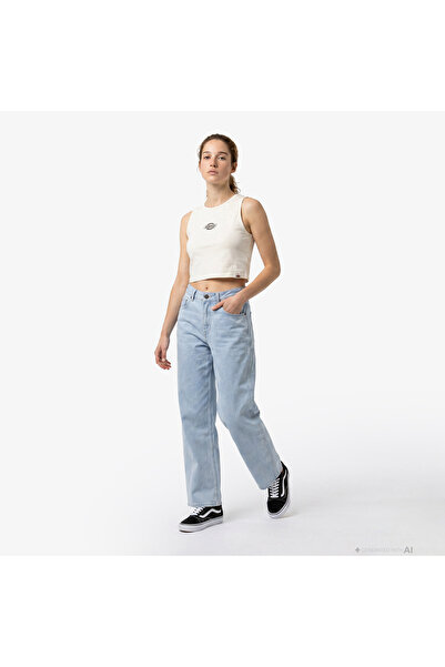 Dickies 993 High Waist Tapered Carpenter Kadın Mavi Pantolon
