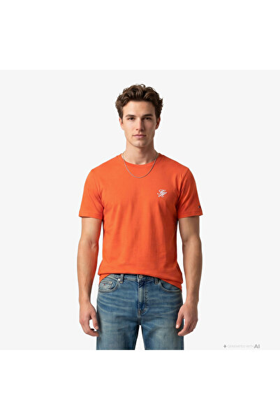 Tommy Hilfiger Swimshop Erkek Turuncu T-Shirt