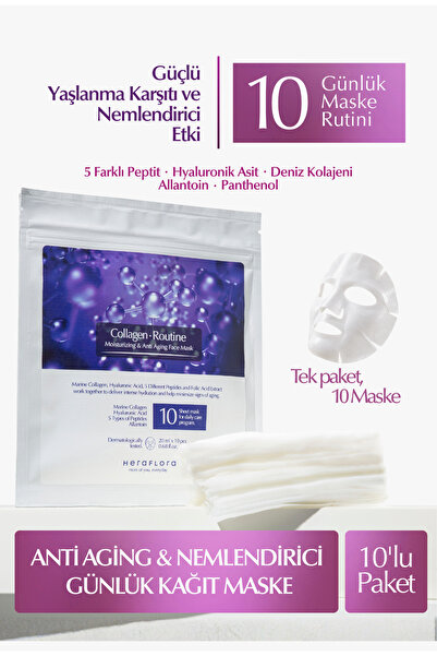 Heraflora Collagen Routine Kolajenli Yaşlanma Karşıtı, Yoğun Nemlendirici Gün...