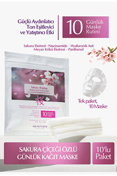 Heraflora Sakura Özlü Aydınlatıcı Nemlendirici ve Yatıştırıcı Günlük 10'lu Ka...