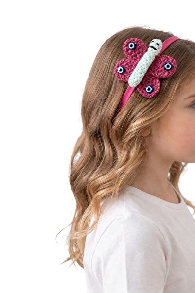 nftart.design Evil Eye Beaded Butterfly Children's Hair Crown
