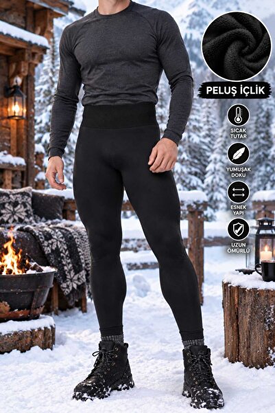 MODASFORM Plus Size Men's Plush Thermal Leggings. Thick Winter Warm Thermal U...