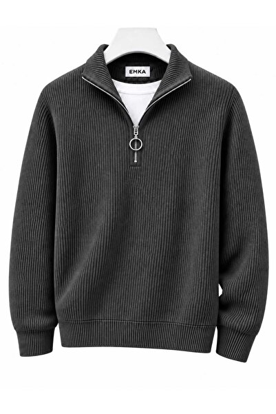 EMKA GİYİM Πουλόβερ oversize με φερμουάρ