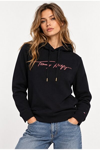 Tommy Hilfiger Embroidered Textured Relaxed Fit Sweatshirt