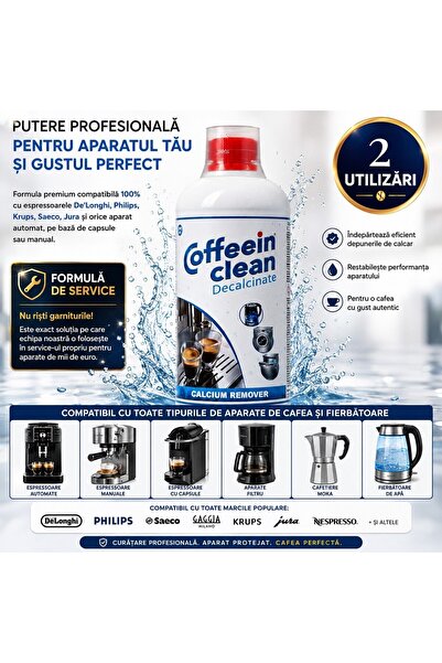 Coffeein Soluție de curățare a circuitului de lapte pentru aparatul de cafea 250ml (5 cicluri)
