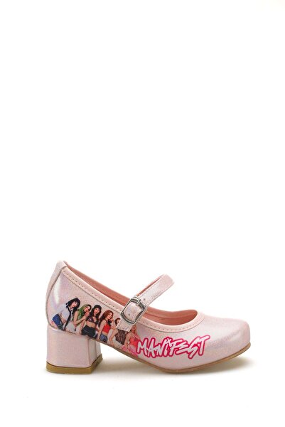 NeSe Shoes Manifest Kız Çocuk Topuklu Ayakkabı Simli Yeni Sezon Abiye Ayakkabı