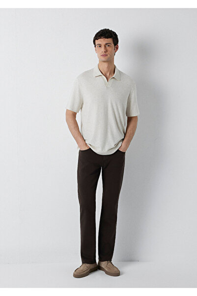 Mavi Hunter Brown Gabardine Trousers 00202A4173