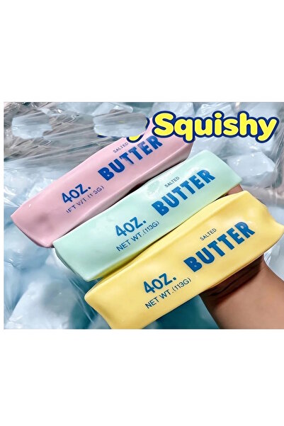 STRESS Butter Tereyağı Tasarımlı Skuşi Stres Oyuncağı -