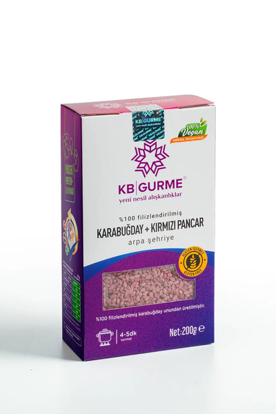 Kbgurme Glutensiz Vegan Karabuğday + Kırmızı Pancar Arpa Şehriye 200 gr