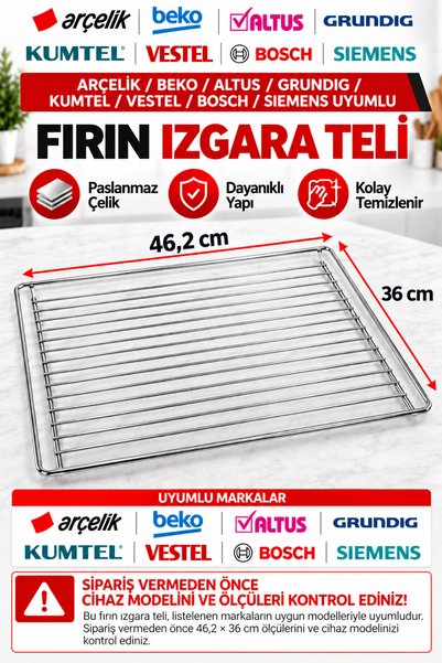 ÖZ BEYAZ EŞYA KUMTEL - VESTEL - Fırın Izgara Teli - 46,2 x 36 cm