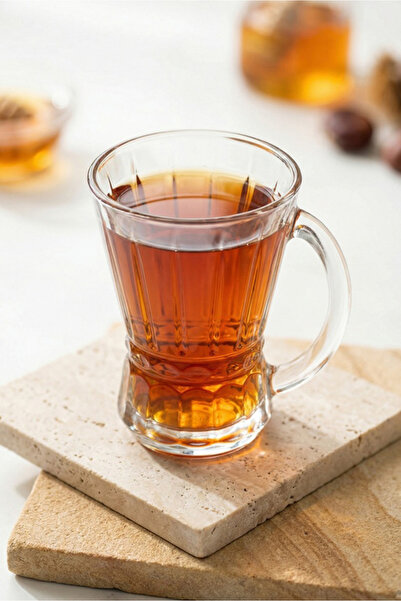 LAV Venüs Cam Kulplu Çay Bardağı 6 Kişilik 150 ml Kulplu