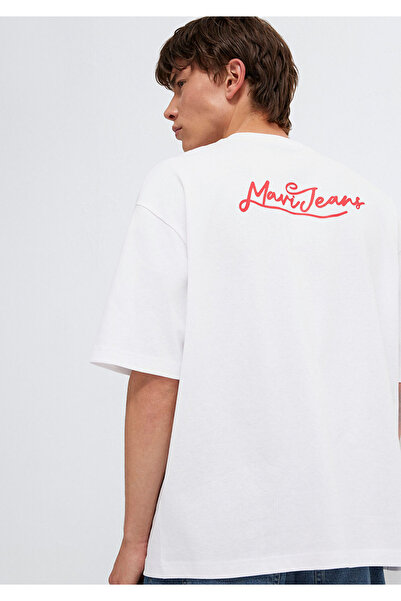 Mavi Jeans Printed White T-Shirt Oversize / Wide Cut 0613567-620