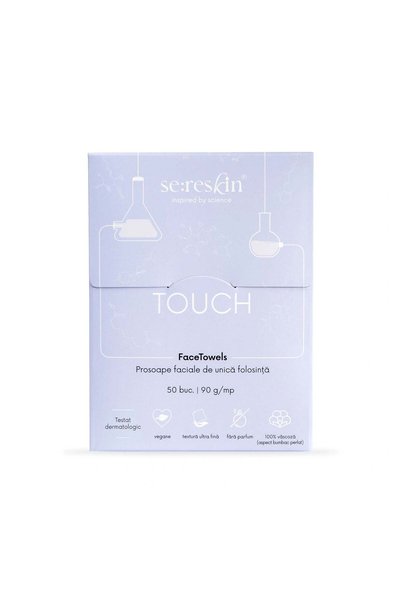 Sereskin SE:РЕСКИН, Кърпи за лице Touch, еднократни кърпи за лице, 50 броя